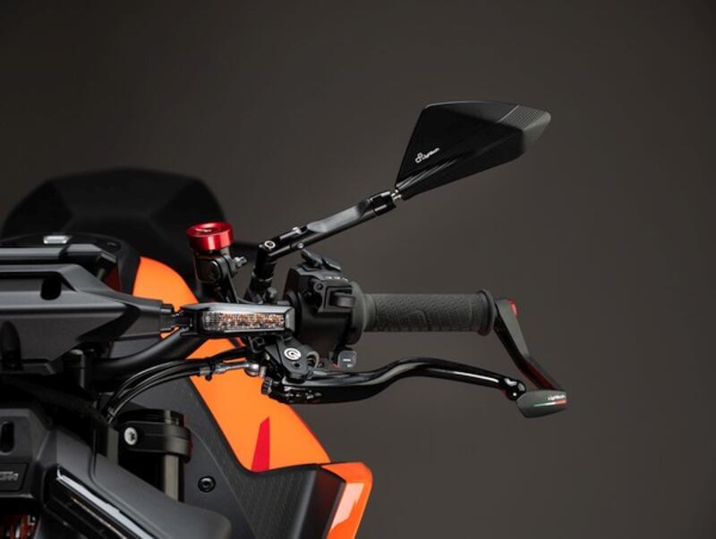 Coppia Specchi In Alluminio per Honda, Bmw, Ktm, Ducati Nero